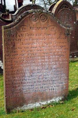 Gravestone in Applegarth Church Yard
