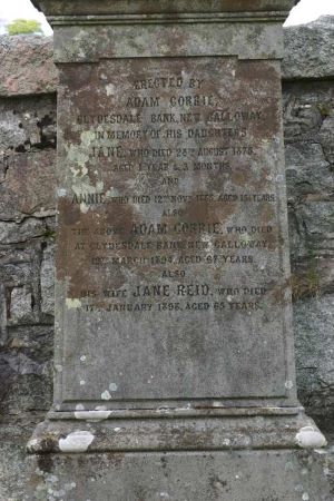 Gravestone at Balmaclellan & kells New Galloway 